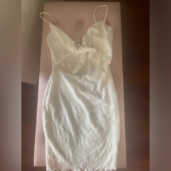 🤍✨ Fashion Nova ✨🤍 White Have A Great Day Bow Mini Dress ✨ Small/Med, SOLD OUT - Picture 7 of 12